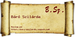 Báró Szilárda névjegykártya
